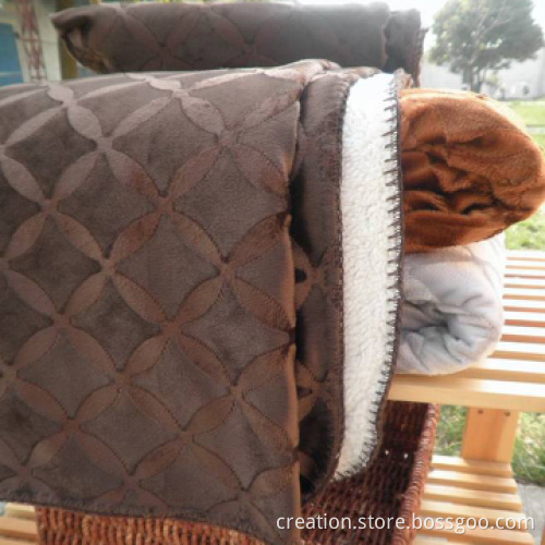 Brushed Micro Plush Throw with Sherpa Backing